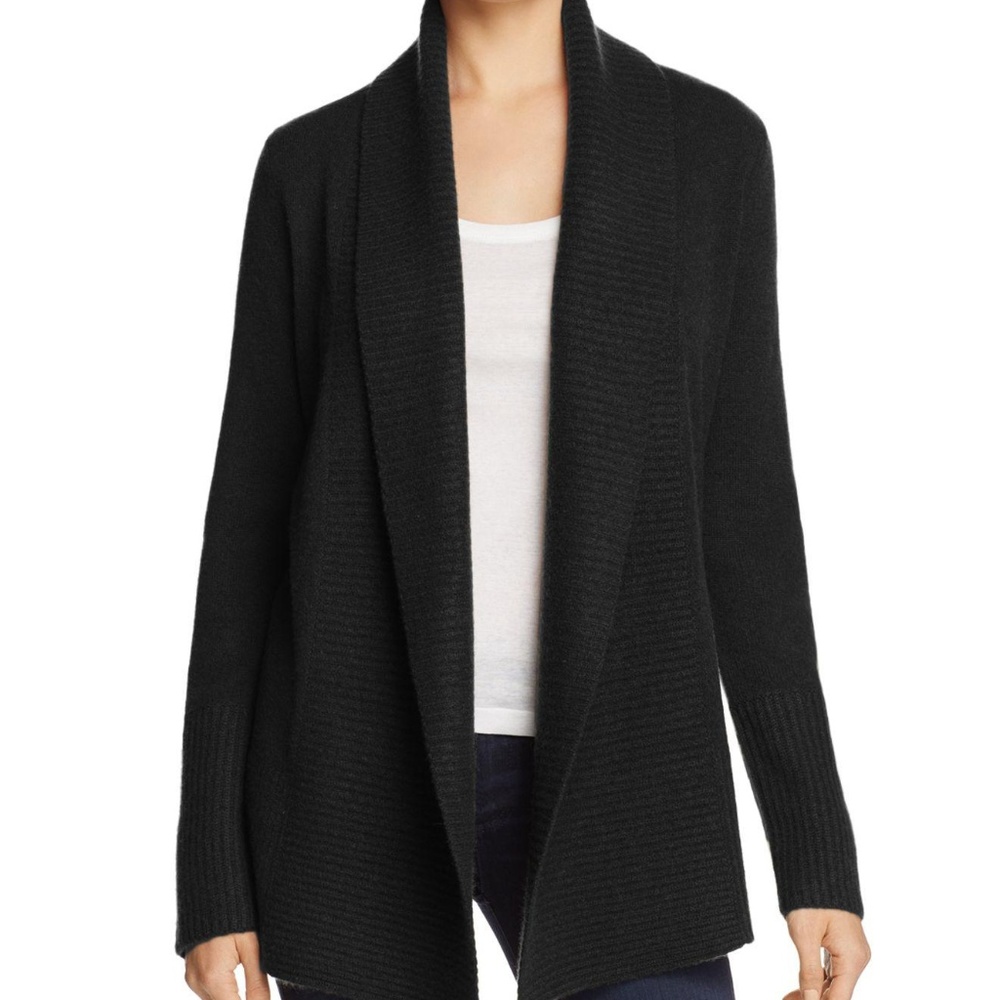 NWT C By Bloomingdale's Cashmere Open Cardigan XS